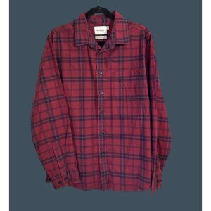 Red Plaid Long-Sleeve Shirt By Goodfellow & Co Slim Fit L